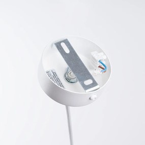 Бяло висящо осветително тяло със стъклен абажур Belinda – Sollux