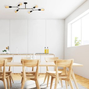 Черно осветително тяло за таван 48x95 cm Sparrow – Opviq lights