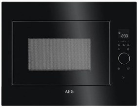 Микровълнова фурна за вграждане AEG MBE2658SEB, 26 л, 900 W, 5 нива, Бърз старт, Автоматични програми за размразяване, Защита от деца, Черен