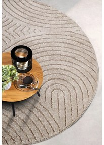 Бежов кръгъл килим ø 200 cm Panglao New York Taupe – Elle Decoration