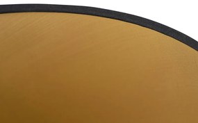 Абажур от памук черен 32/25/18 със златен интериор