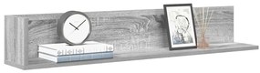860045 vidaXL Стенни рафтове 2 бр сив сонома 100x16,5x16,5 см инженерно дърво