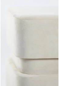 Кремава кадифена табуретка Piazza – Light &amp; Living