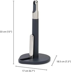 Тъмносива пластмасова стойка за кухненска хартия Hold – Joseph Joseph