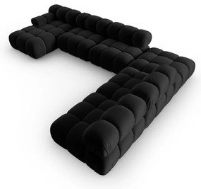 Диван от черно кадифе 379 cm Bellis - Micadoni Home