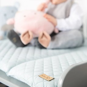 Сив детски скрин с маса за преповиване 87x100x75 cm Hamburg – Roba