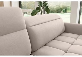 Светлокафяв кадифен сгъваем/с място за съхранение ъглов диван (ляв ъгъл/L форма) Barea – ELTAP