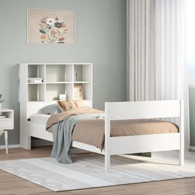 3322997 vidaXL Легло с етажерка за книги, без матрак, 90x200 см, бор масив