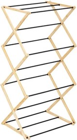 Сушилник за дрехи 5five Black Bamboo Accordion, Бамбук Бежов, 7 m