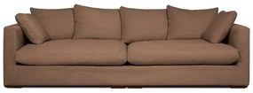 Светлокафяв велурен диван 266 cm Comfy - Scandic