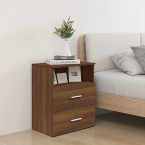 815862 vidaXL Нощно шкафче, кафяв дъб, 50x32x60 см