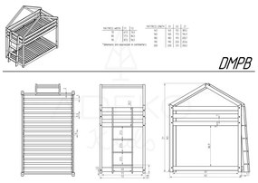 Детско легло с място за съхранение с включена подматрачна рамка в естествен цвят 90x180 cm DMPB – Adeko