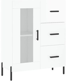 828054 vidaXL Сайдборд, бял гланц, 69,5x34x90 см, инженерно дърво