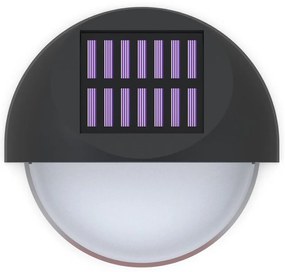 Aigostar - LED соларен стенен фенер 1W 1,2V черен 2700K IP44