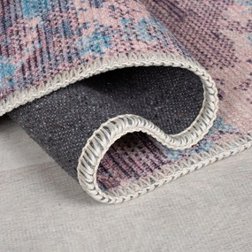Синьо-лилав килим със смес от рециклирани влакна подходящ за пране 200x290 cm Reid – Flair Rugs