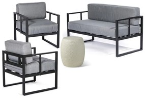 Сив алуминиев градински комплект за 4 души - Bonami Essentials