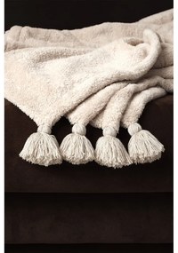 Светлокафяво покривало за легло от микроплюш 160x200 cm Puffy – Mijolnir