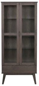 Кафява витрина от декор от дъб 82x185 cm Filippa – Rowico