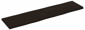 364034 vidaXL Плот за маса тъмнокафяв 160x40x(2-4) см обработен масивен дъб