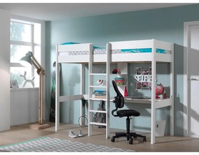 Бяло повдигнато детско легло 90x200 cm Pino - Vipack