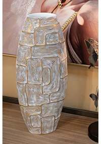 Ваза от полирезин в златисто (височина 59,5 cm) Eclips – Mauro Ferretti