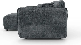 Тъмносив шенилов ъглов диван (ляв ъгъл) Nelia – Ropez