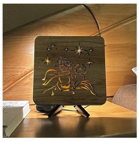 Li-Go 5788/DUB2 - LED настолна декорация LED/12W/230V 19x19 см дъб/Малкият принц
