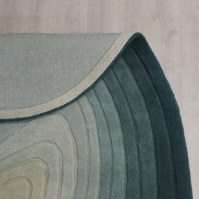 Син вълнен килим 160x230 cm Puddle Ombre Wool – Flair Rugs