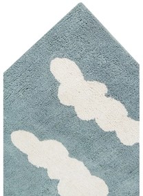 Син ръчно изработен памучен детски килим подходящ за пране 120x160 cm Clouds Vintage Blue – Lorena Canals