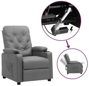 3093501 vidaXL Изправящ стол, сив, изкуствена кожа