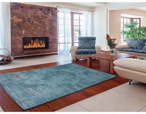 Син вискозен килим Lara Aqua, 120 x 170 cm - Universal