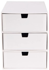 Бяла кутия за чекмеджета с 3 чекмеджета Ingrid - Bigso Box of Sweden