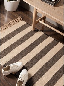 Черна/кремава двустранна/ръчно изработена ютена пътека 80x200 cm Playa – Hanse Home