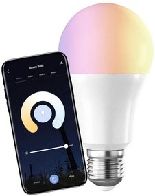 COMMEL Лампа LED 9W RGBW E27 A60 820lm 220° димируема 25000h управление чрез iOS/Android приложение  IoT - C305-701