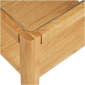 Странична масичка със стъклен плот 40x40 cm Lourmarin – House Nordic