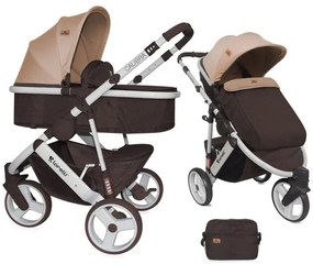 Бебешка количка 2в1 CALIBRA 3 Lorelli - Brown&Beige