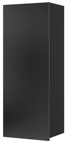 Стенен шкаф PAVO 117x45 см лъскаво черен/матов черен