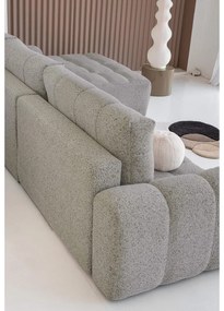 Светлокафяв разтегателен модулен ъглов диван с място за съхранение (десен ъгъл) Lulu – Miuform