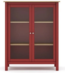 Червен/естествен шкаф от борова дървесина 90x110 cm Misti - Marckeric