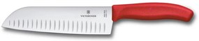 Victorinox - кухненски нож Santoku SWISS CLASSIC, 17 см, червен