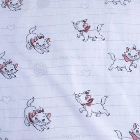 Бяло памучно детско спално бельо за детско креватче 100x135 cm Marie Cat "Bow" – Jerry Fabrics