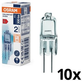 Комплект 10 бр. крушки за фурна HALOSTAR G4/20W/12V 2700K - Osram