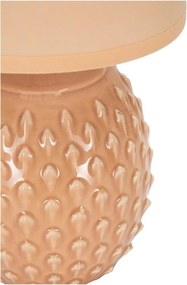 Прасковена керамична настолна лампа с текстилен абажур (височина 27 cm) Pontus – Mauro Ferretti