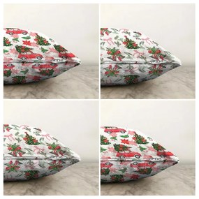 Текстилни калъфки за възглавници с коледен мотив в комплект от 4 броя 43x43 cm - Mila Home