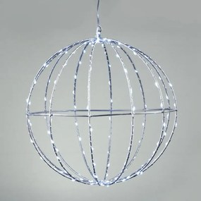Декоративен LED 3D Silver Ball-Diameter: 40 см-Cool White