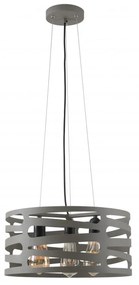 Сиво висящо осветително тяло с метален абажур Marisa – GTV