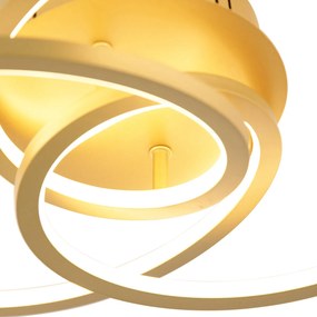 Таванна лампа златиста 45 см с LED 3-степенен димер - Rowin