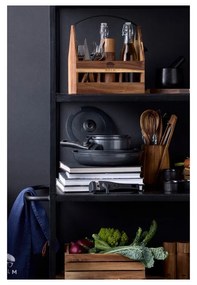 Алуминиев комплект тигани с подвижна дръжка 2 бр. с капак и незалепващо покритие 2,4 l – Holm