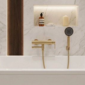 Смесител за вана Rea Arcos Brushed Gold