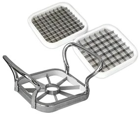 Иноксова резачка за плодове ръчна с 3 приставки 15x10x14см CN-(9842) - Horecano